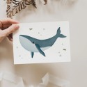 Postkarte Wal