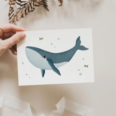 Postkarte Wal