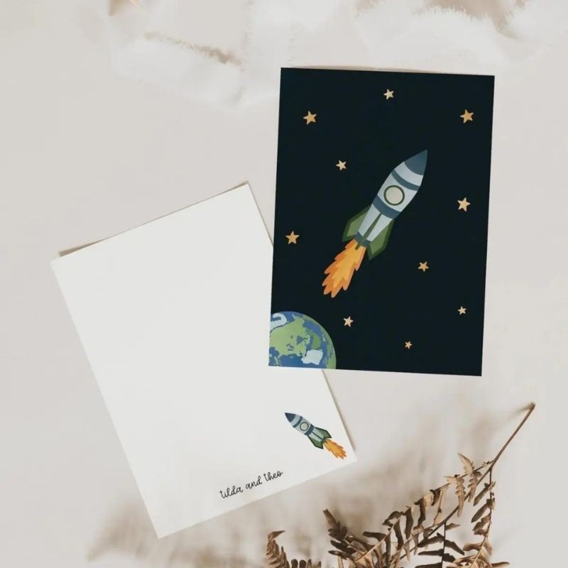 Postkarte Rakete