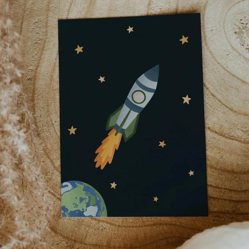 Postkarte Rakete