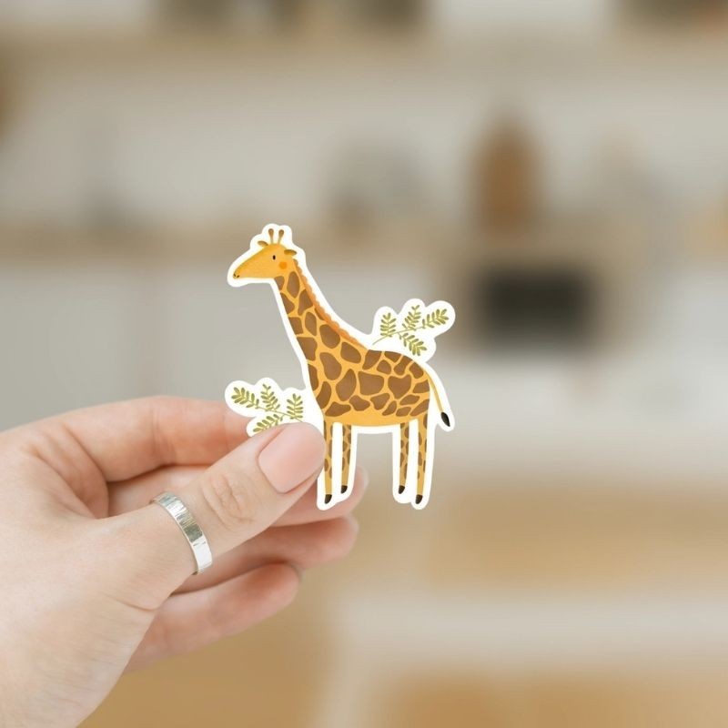 Vinyl Sticker Giraffe wasserfest