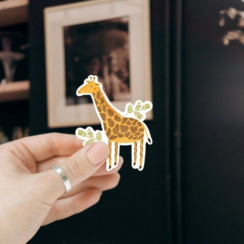 Vinyl Sticker Giraffe wasserfest
