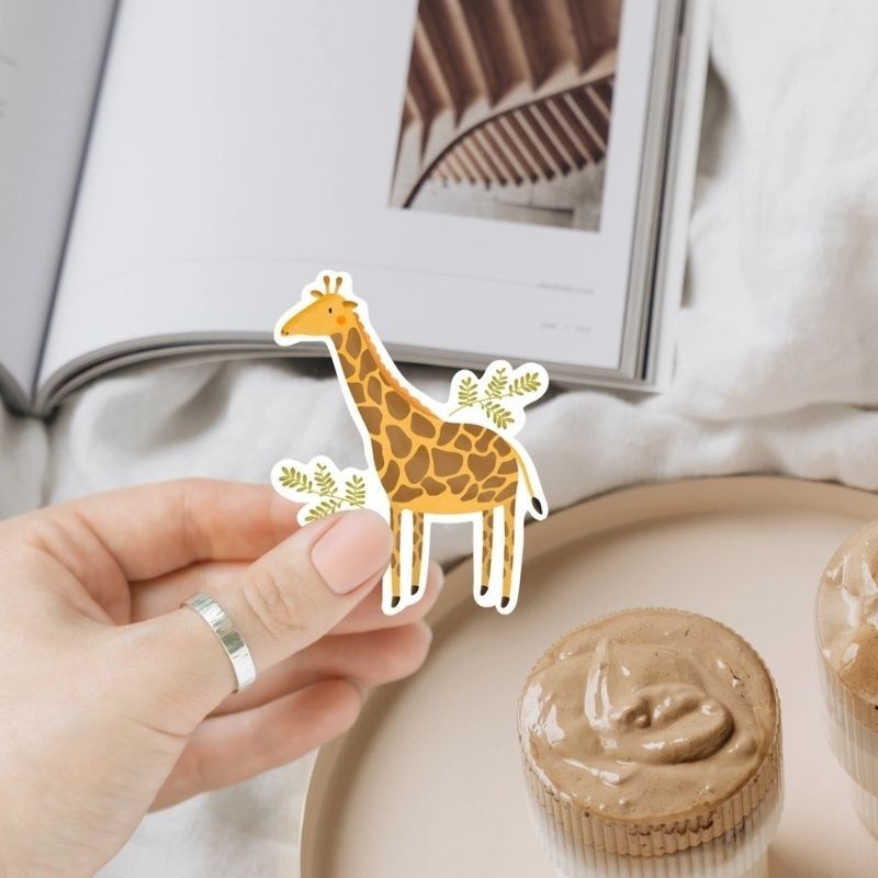 Vinyl Sticker Giraffe wasserfest