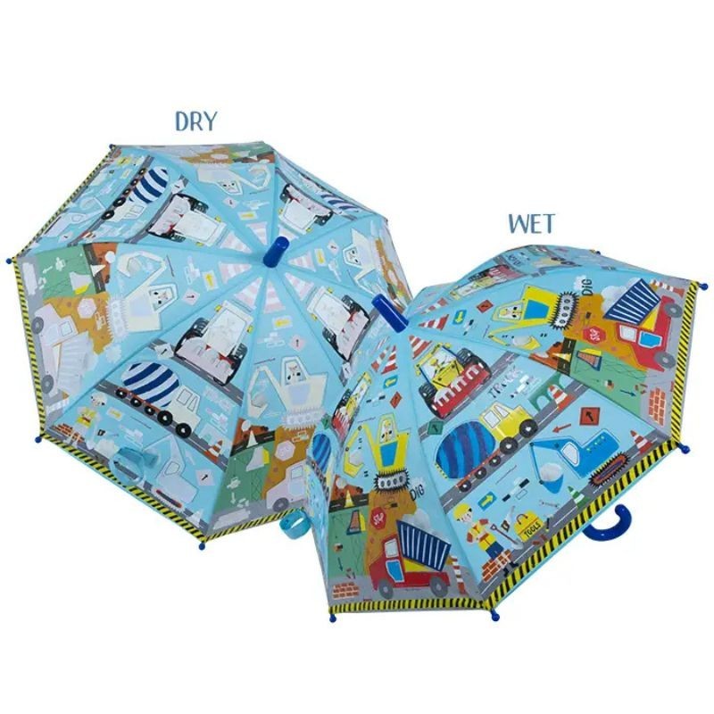 Regenschirm Baustellen Fahrzeuge