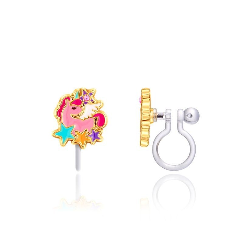 Ohrringe Ohrclips Einhorn Sterne