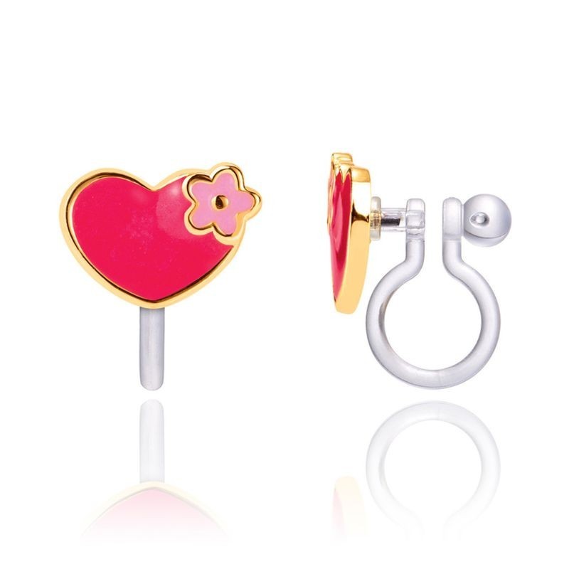 Ohrringe Ohrclips Herz & Blume