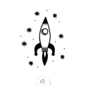 Kindertattoo Rakete 5er Set