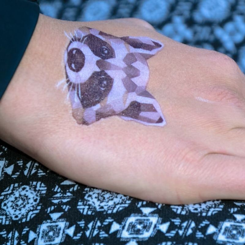 Kindertattoo Waschbär 5er Set