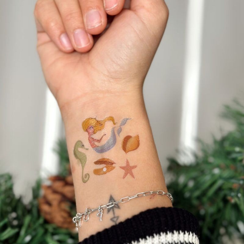 Kindertattoo Meerjungfrau 5er Set