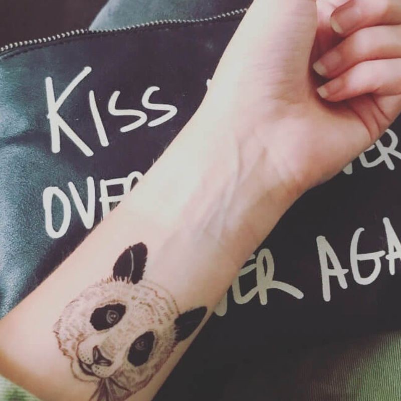Kindertattoo Panda 5er Set