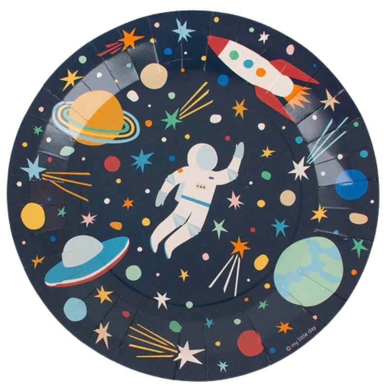 Pappteller Astronaut Kosmos