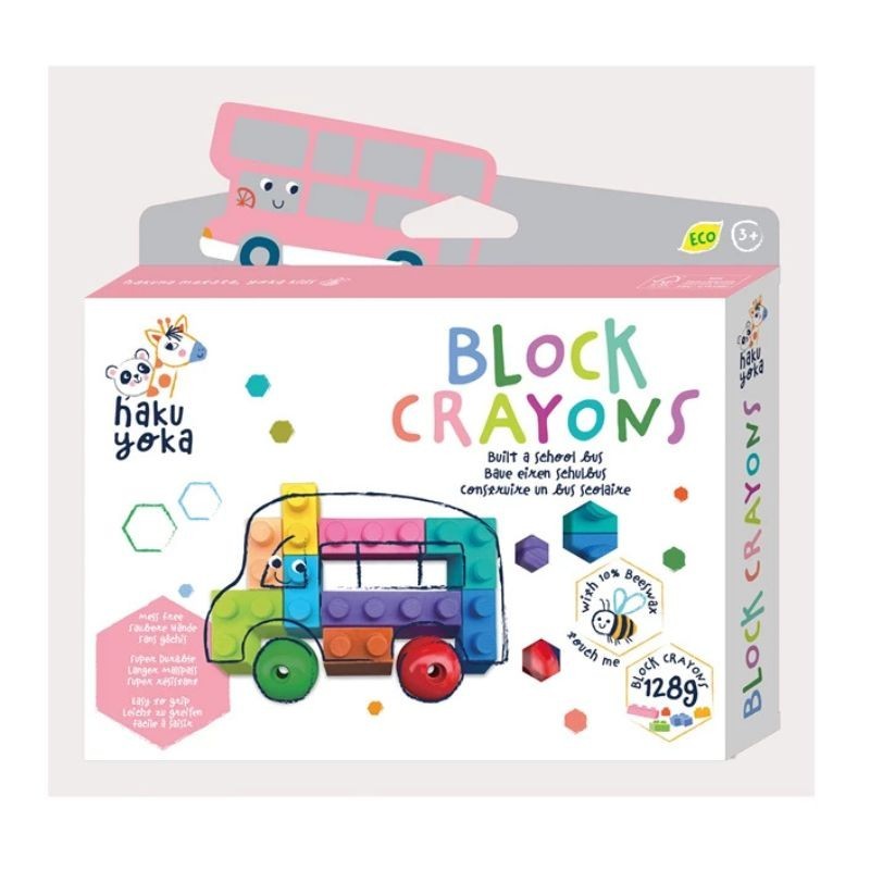 Block Wachsmalstifte Schulbus