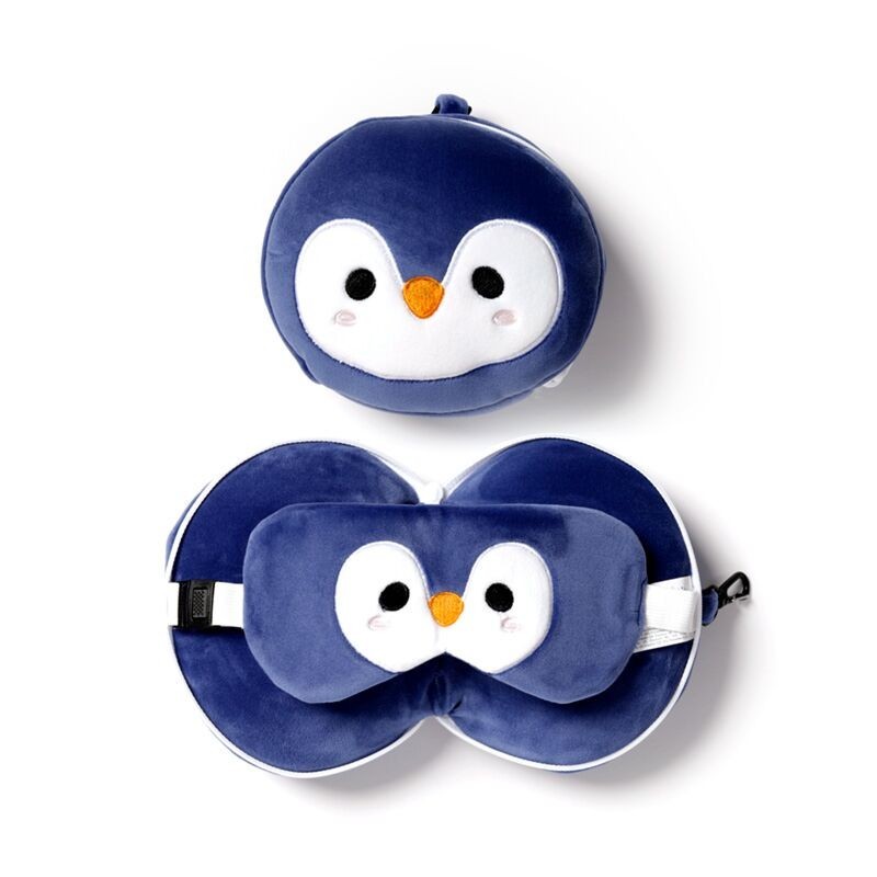 Reisekissen und Schlafmaske Pinguin Nico