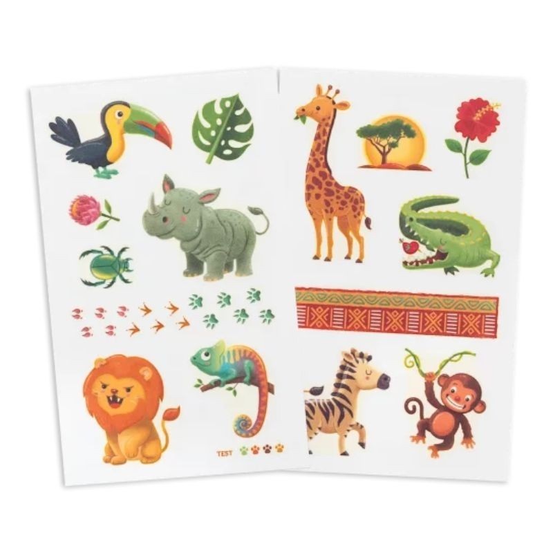 Kindertattoo Set Wilde Safari