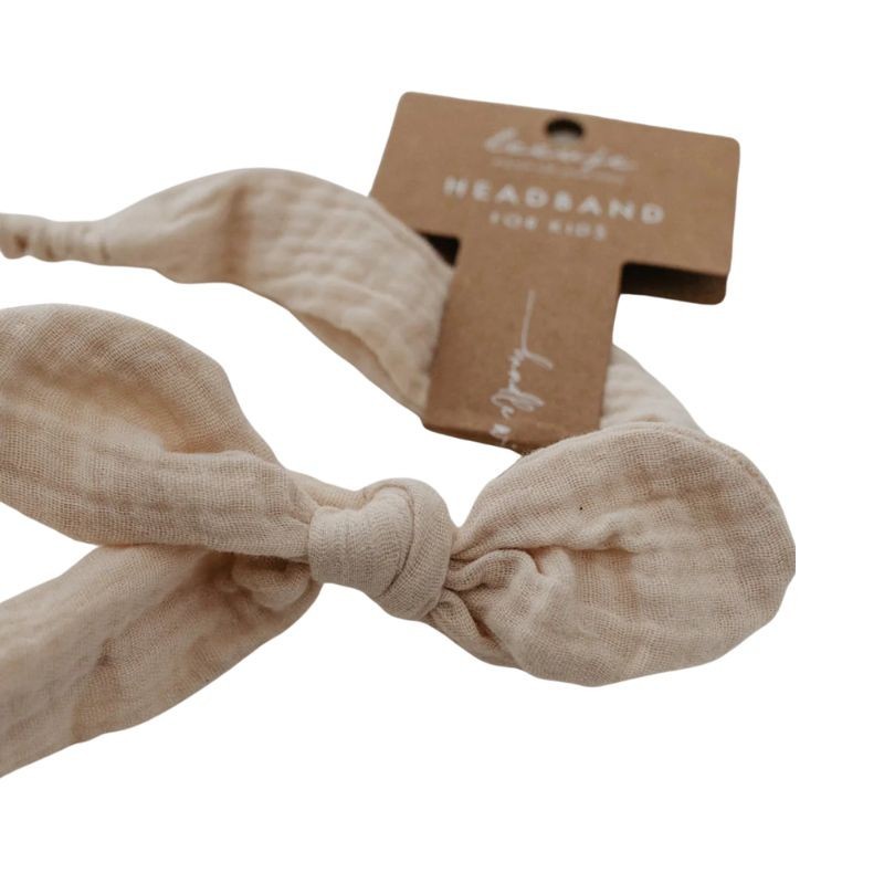 Haarband mit Schleife sandfarben