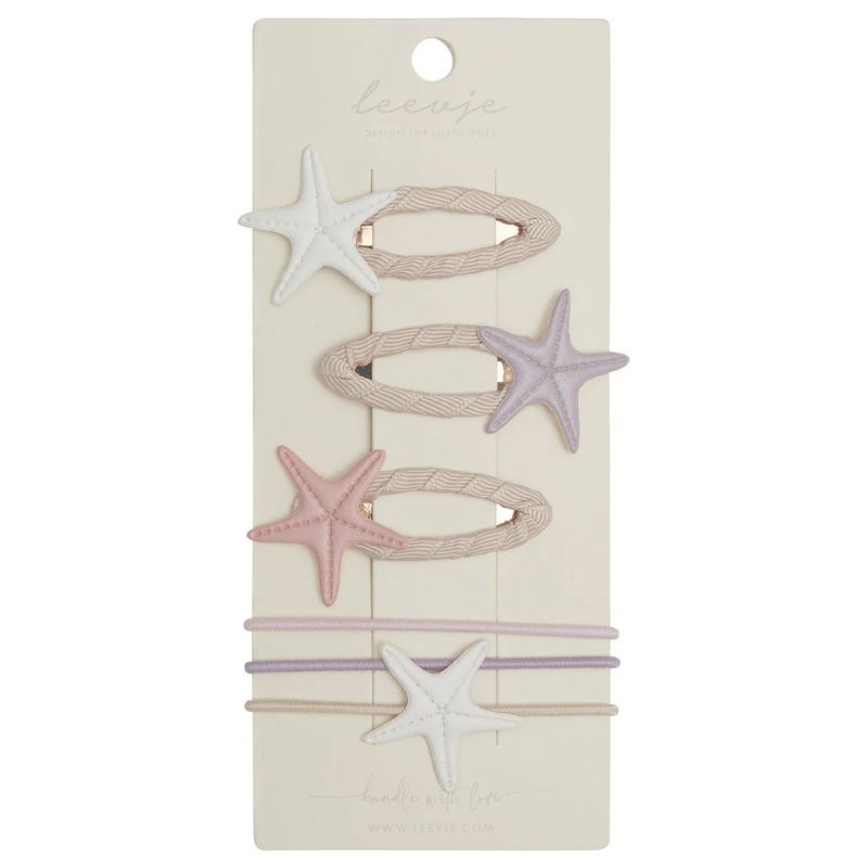 Haarspangen und Haargummi Set starfish