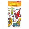 Kindertattoo Set Baustelle