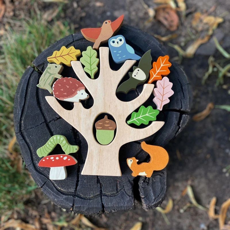 Stapelspiel Waldtiere aus Holz