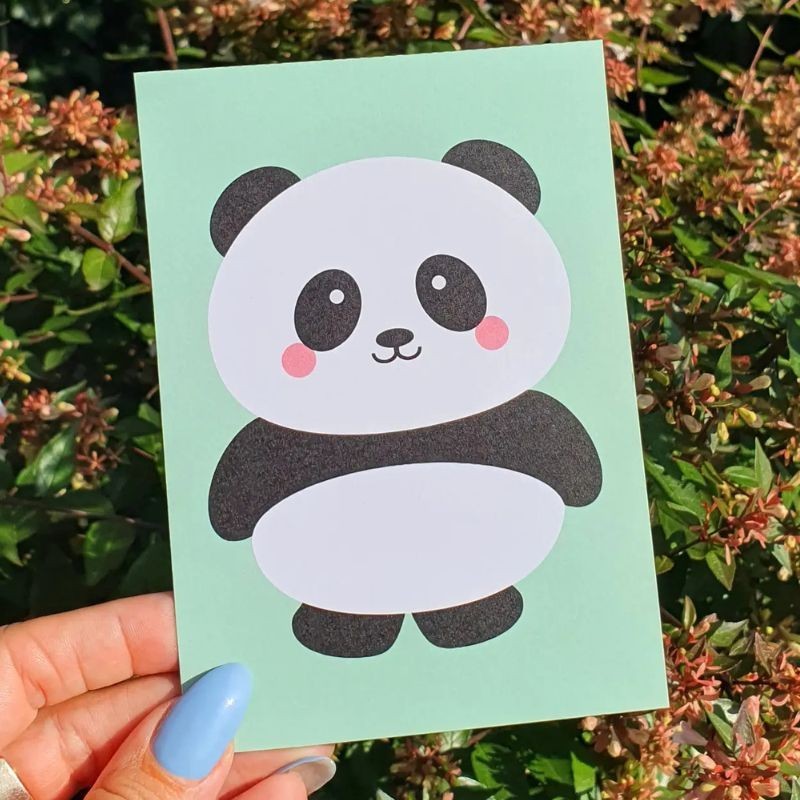 Postkarte Panda