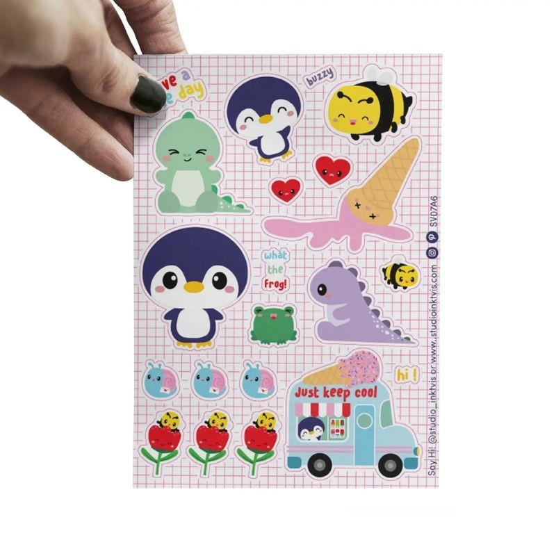 Sticker Set Pinguin & Co. wasserfest