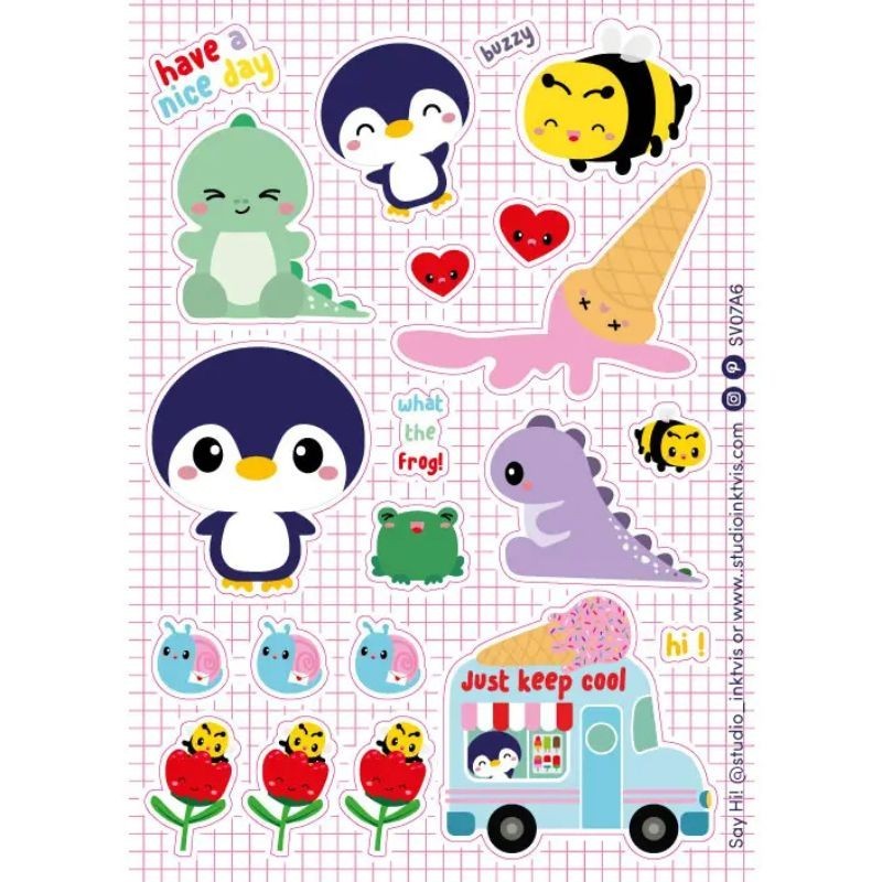Sticker Set Pinguin & Co. wasserfest
