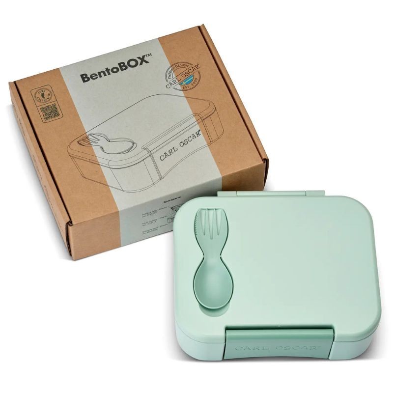 BentoBox grün mit Besteck