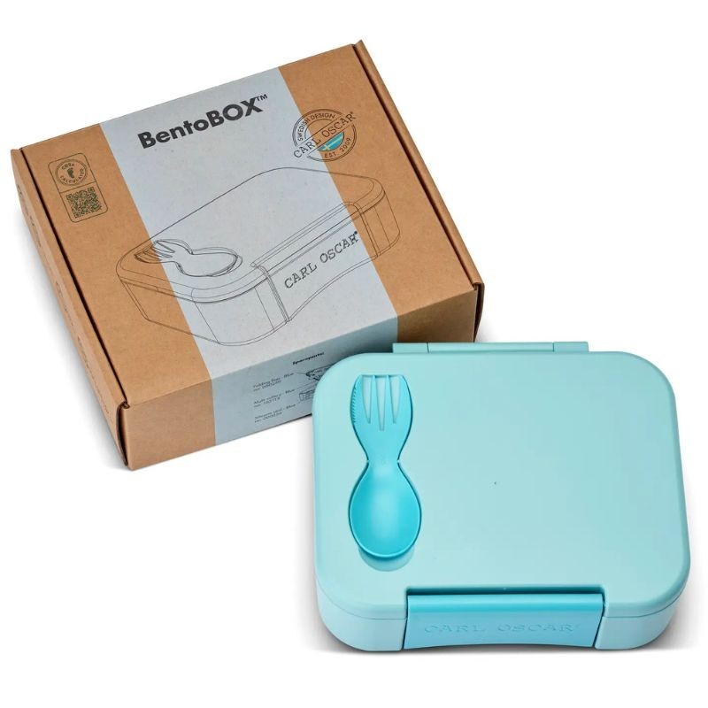 BentoBox blau mit Besteck