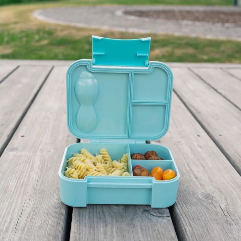 BentoBox blau mit Besteck