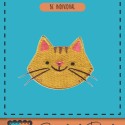 Bügelbild Aufnäher Patch Katze