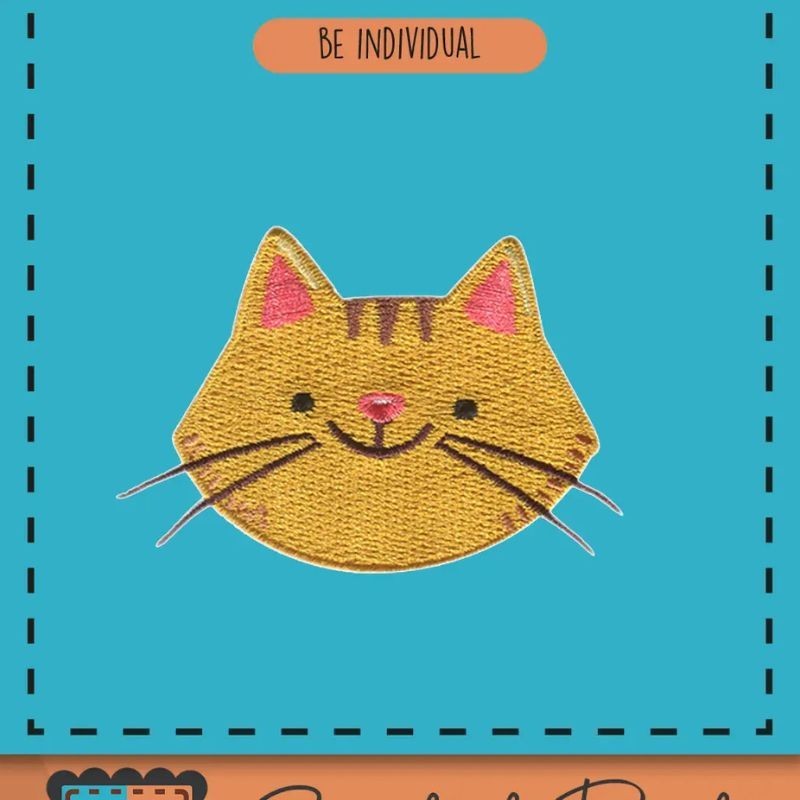 Bügelbild Aufnäher Patch Katze