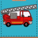 Bügelbild Aufnäher Patch Feuerwehr