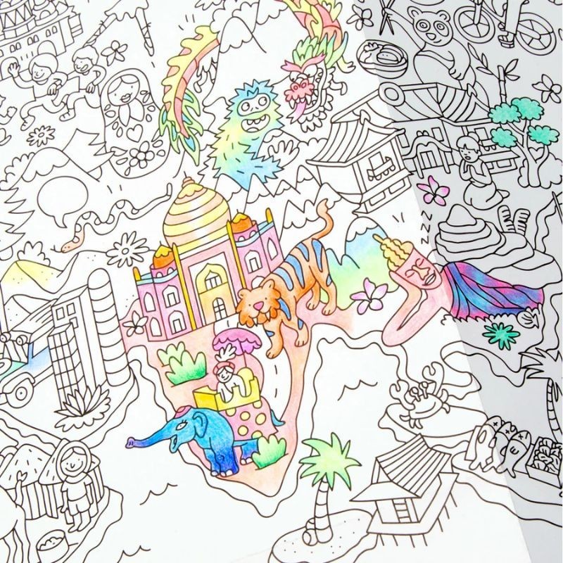 Omy Poster Weltkarte zum Ausmalen