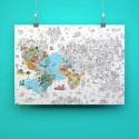 Omy Poster Weltkarte zum Ausmalen