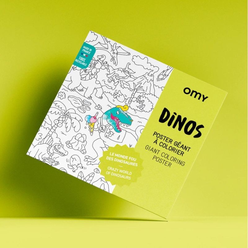 Omy Poster Dinosaurier zum Ausmalen
