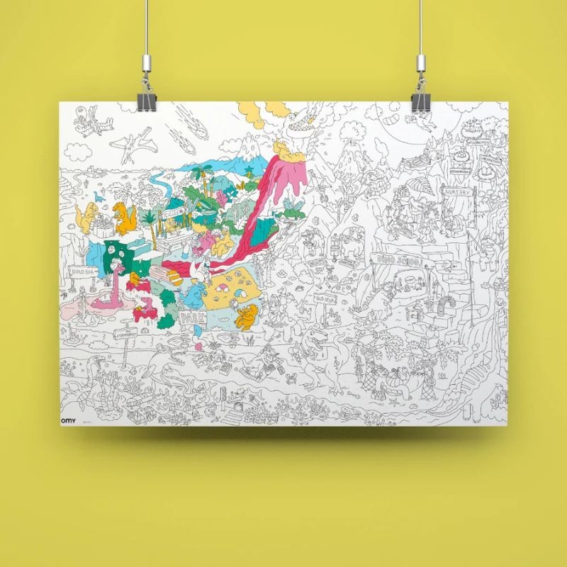 Omy Poster Dinosaurier zum Ausmalen