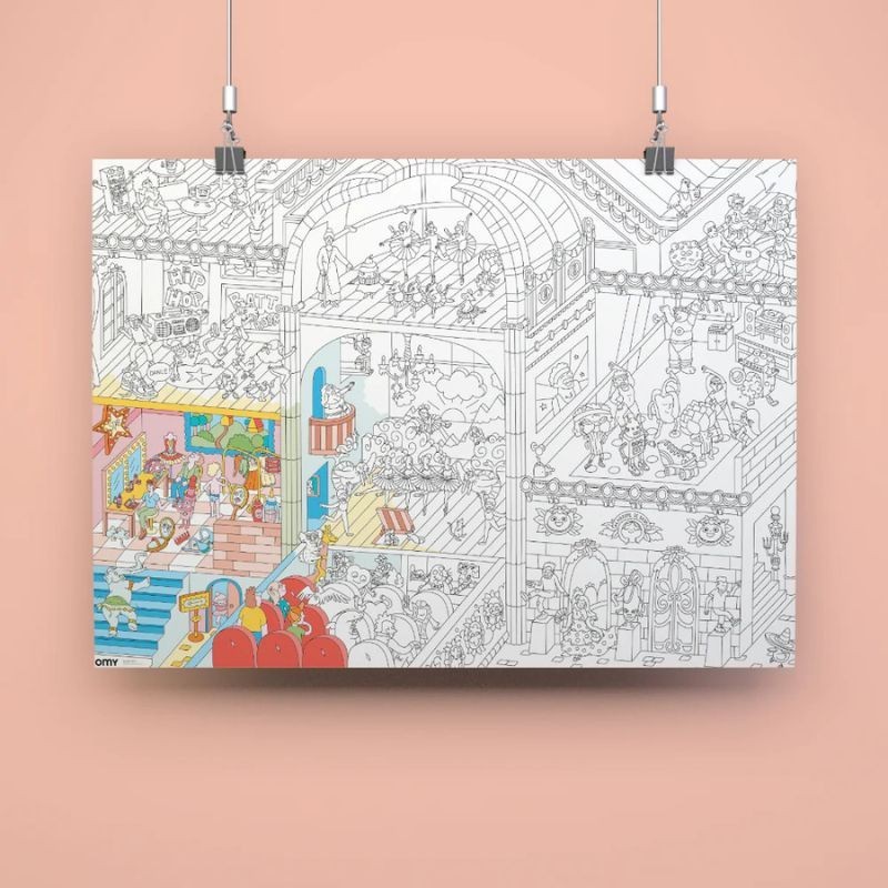 Omy Poster Tanzen zum Ausmalen