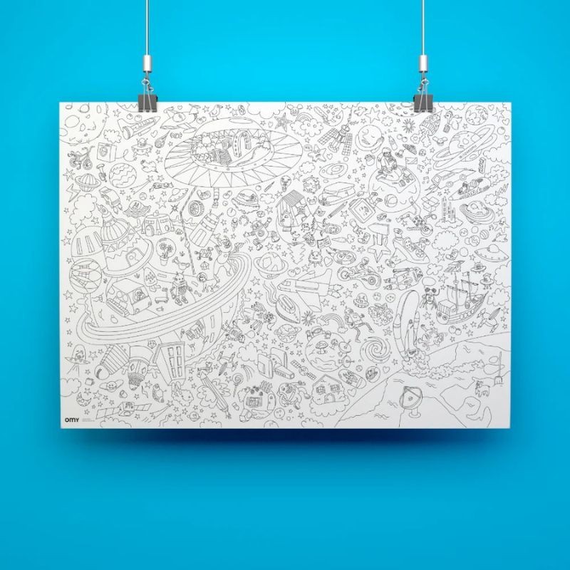 Omy Poster Weltall zum Ausmalen