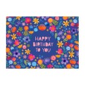 Geburtstagskarte Happy Birthday Blumen