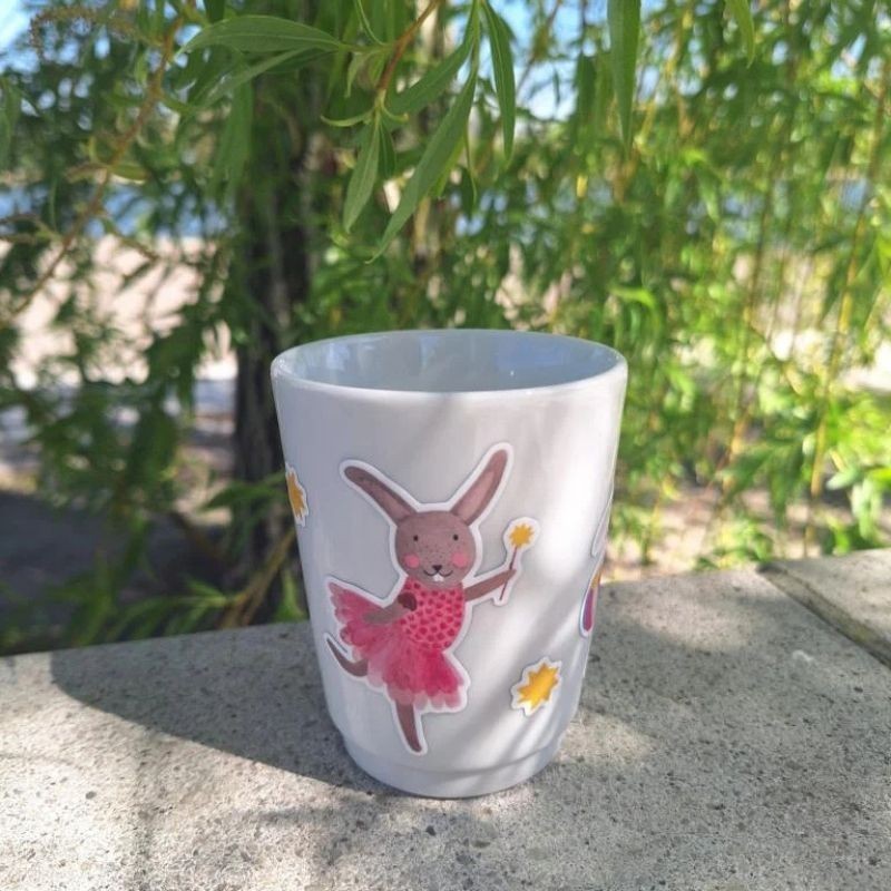 Wasserfeste Sticker Hasen im Zirkus