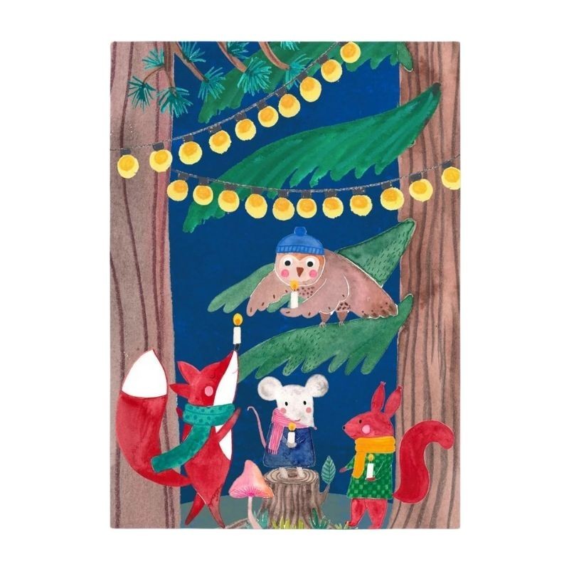 Postkarte Weihnachtsleuchten