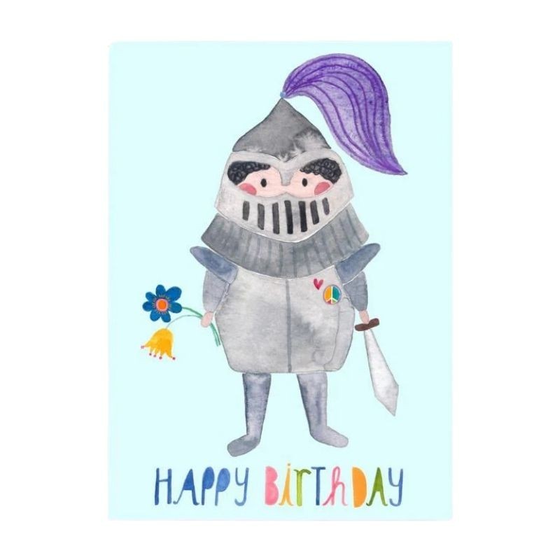 Geburtstagskarte Happy Birthday Ritter