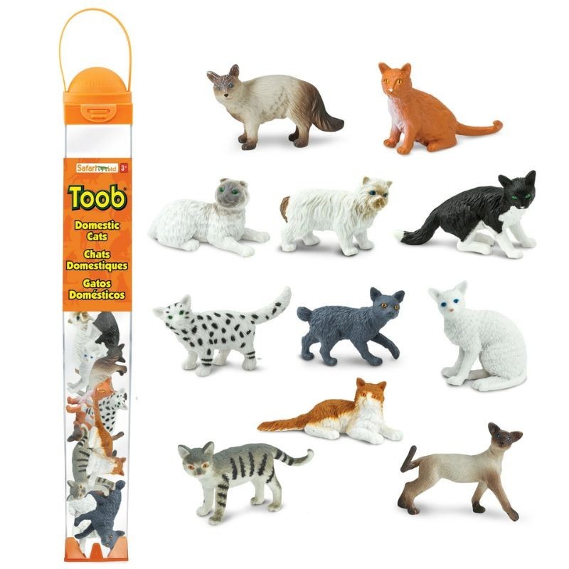 Hauskatzen Spielfiguren Set mit 11 Figuren