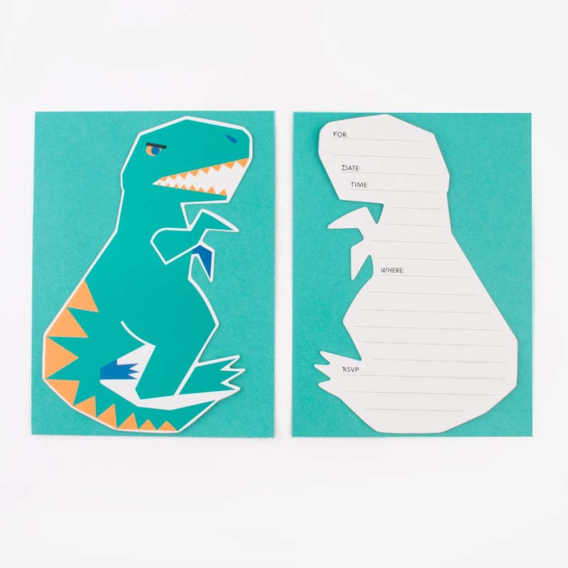 My Little Day - 8 Einladungskarten Dinosaurier