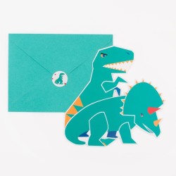 My Little Day Einladungskarten Dinosaurier
