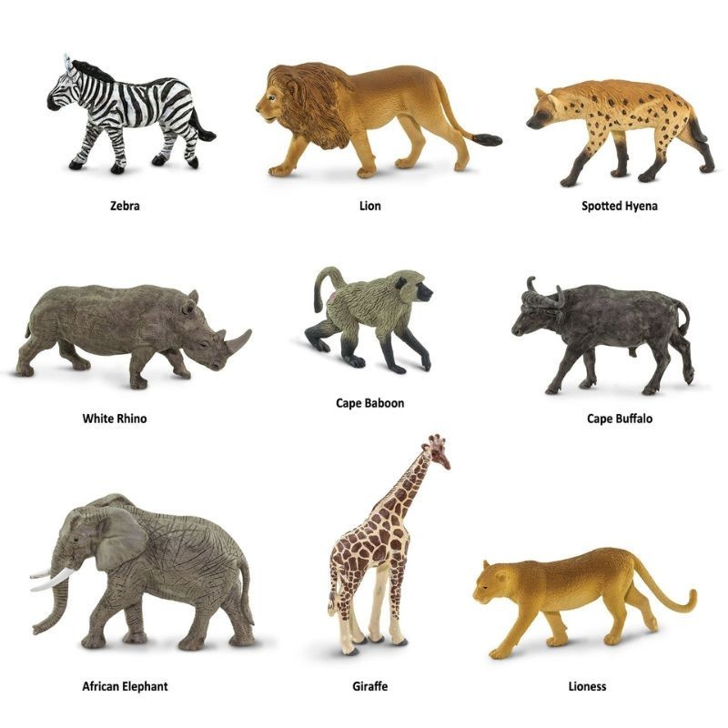 Tiere Südafrikas Spielfiguren Set