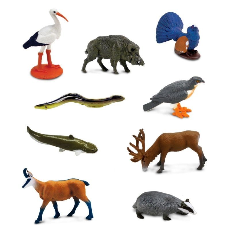 Europäische Tiere Spielfiguren Set