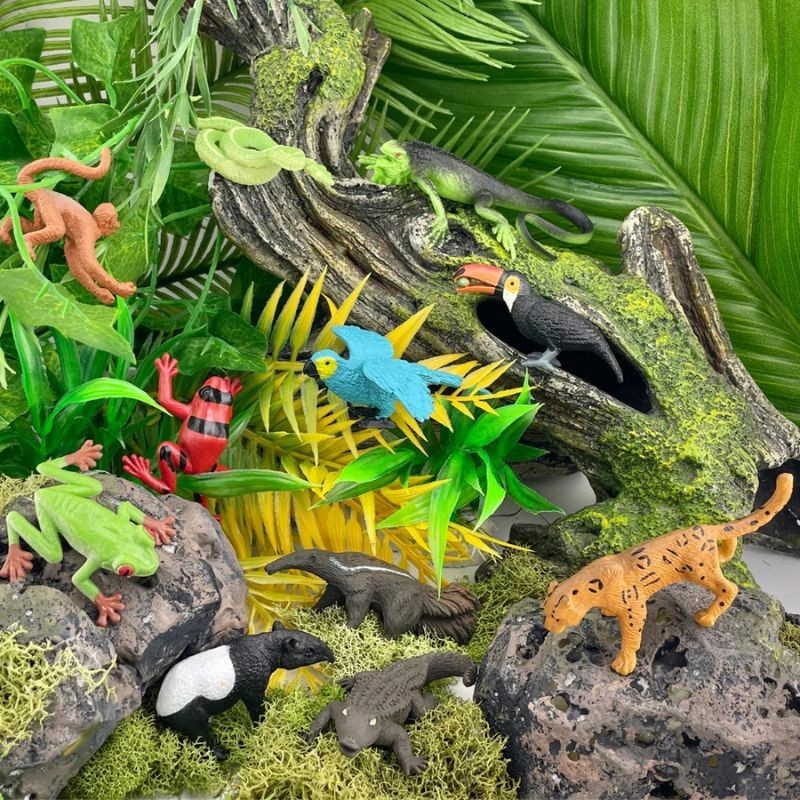 Regenwald Tiere Spielfiguren Set