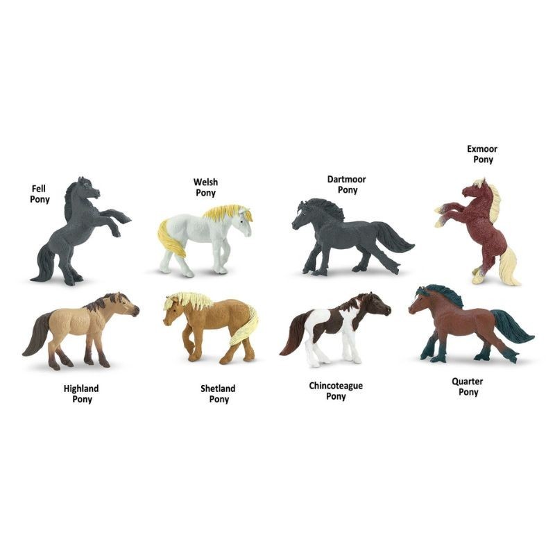 Pony Spielfiguren Set mit 8 Figuren