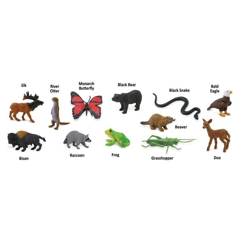 Tiere im Wald und auf der Wiese Spielfiguren Set