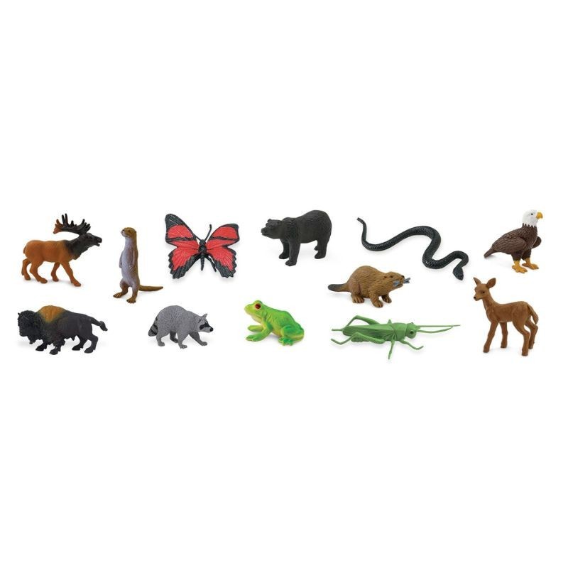 Tiere im Wald und auf der Wiese Spielfiguren Set